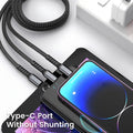 100W 5A Fast Charging 3-in-1 USB Cable – Multi Charging Cable with Type-C, Micro USB & Lightning Connectors | Durable & High-Speed Data Transfer