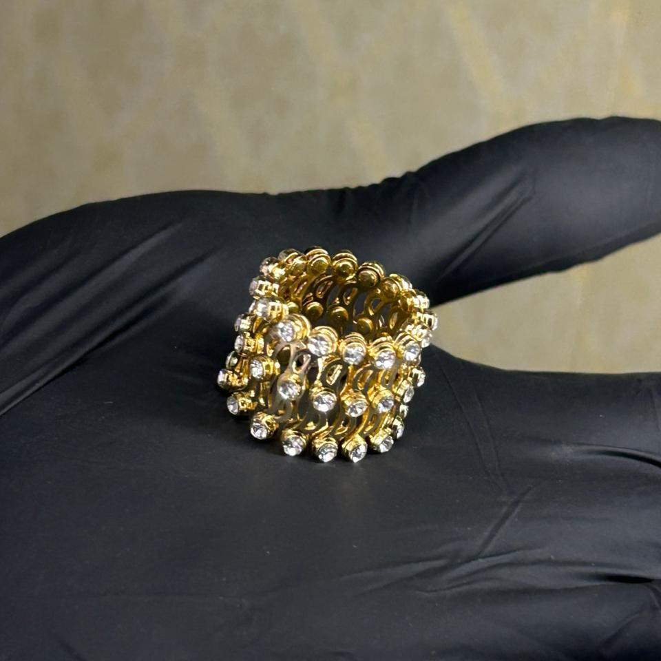 Gold Plated Transformable Ring into Bracelet – 2-in-1 Adjustable Women’s Jewelry