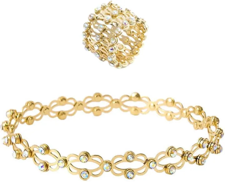 Gold Plated Transformable Ring into Bracelet – 2-in-1 Adjustable Women’s Jewelry