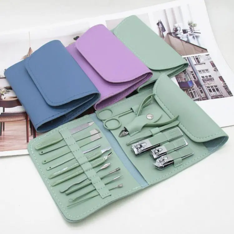16-in-1 Stainless Steel Nail Care Kit – Manicure & Pedicure Tool Set (Random Color)