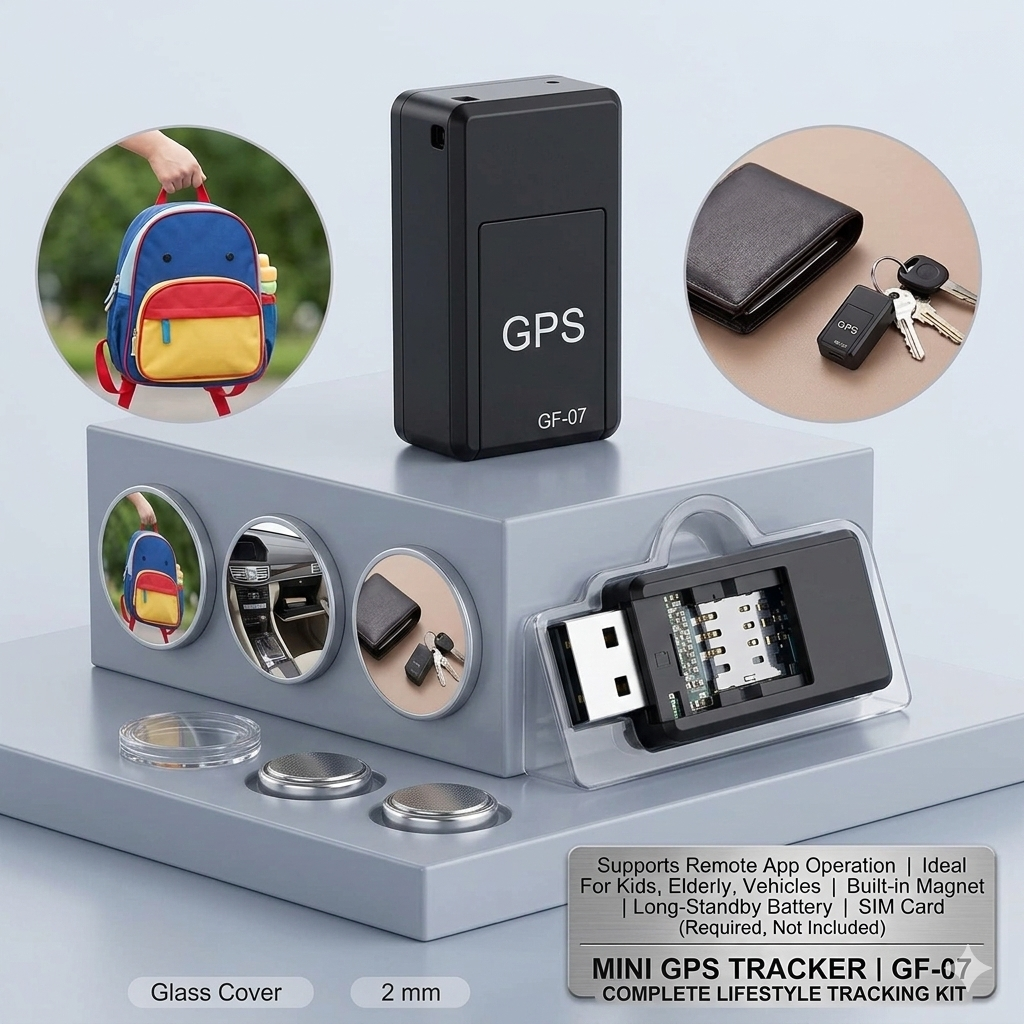 Get your GPS tracker | Mini Gps Tracker Magnetic | Gps Tracking Device Ideal For Kids, Elderly, Wallet, Luggage And Vehicles