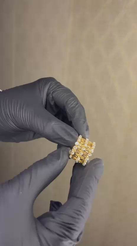 Gold Plated Transformable Ring into Bracelet – 2-in-1 Adjustable Women’s Jewelry